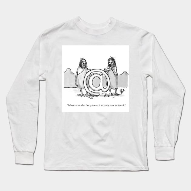 Classic Social Media Sharing Cartoon Long Sleeve T-Shirt by abbottcartoons